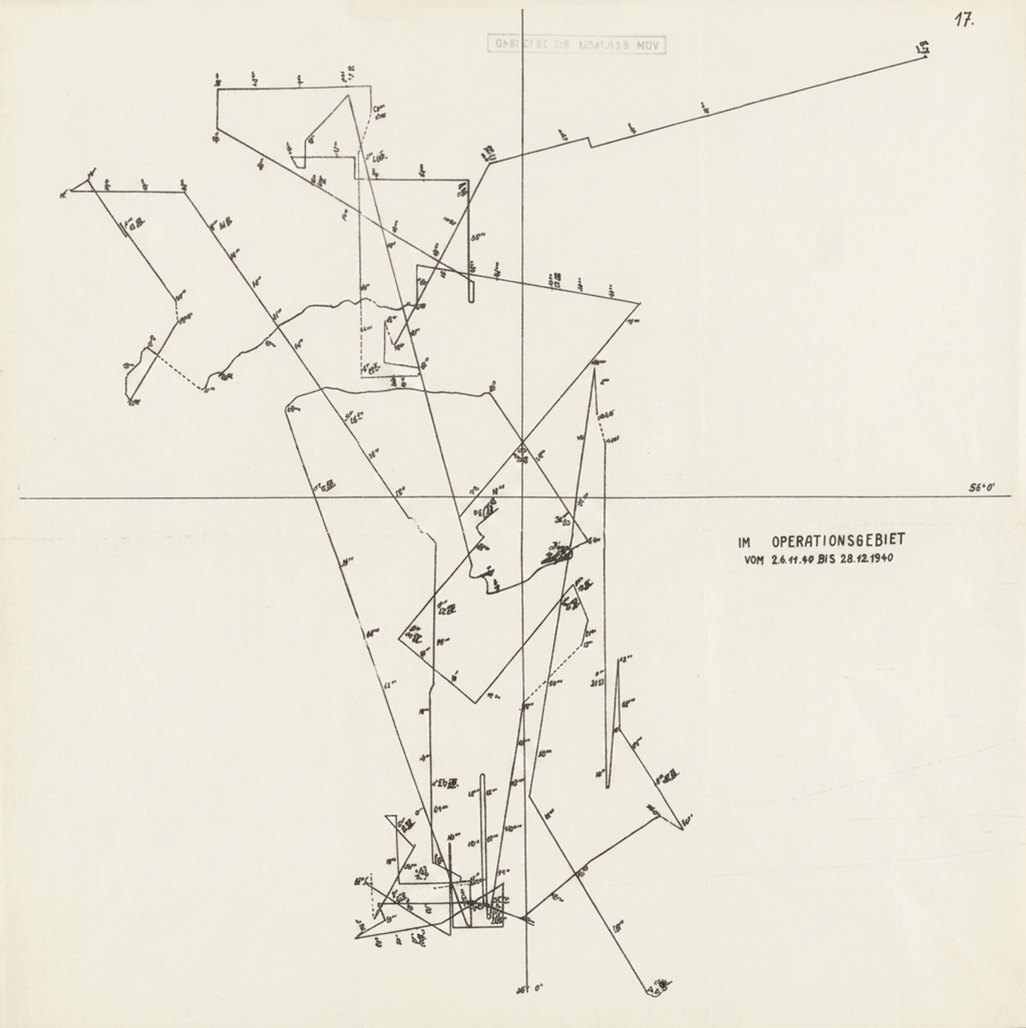 The same survey plan restored, its boundary lines and annotations sharp against an even ground